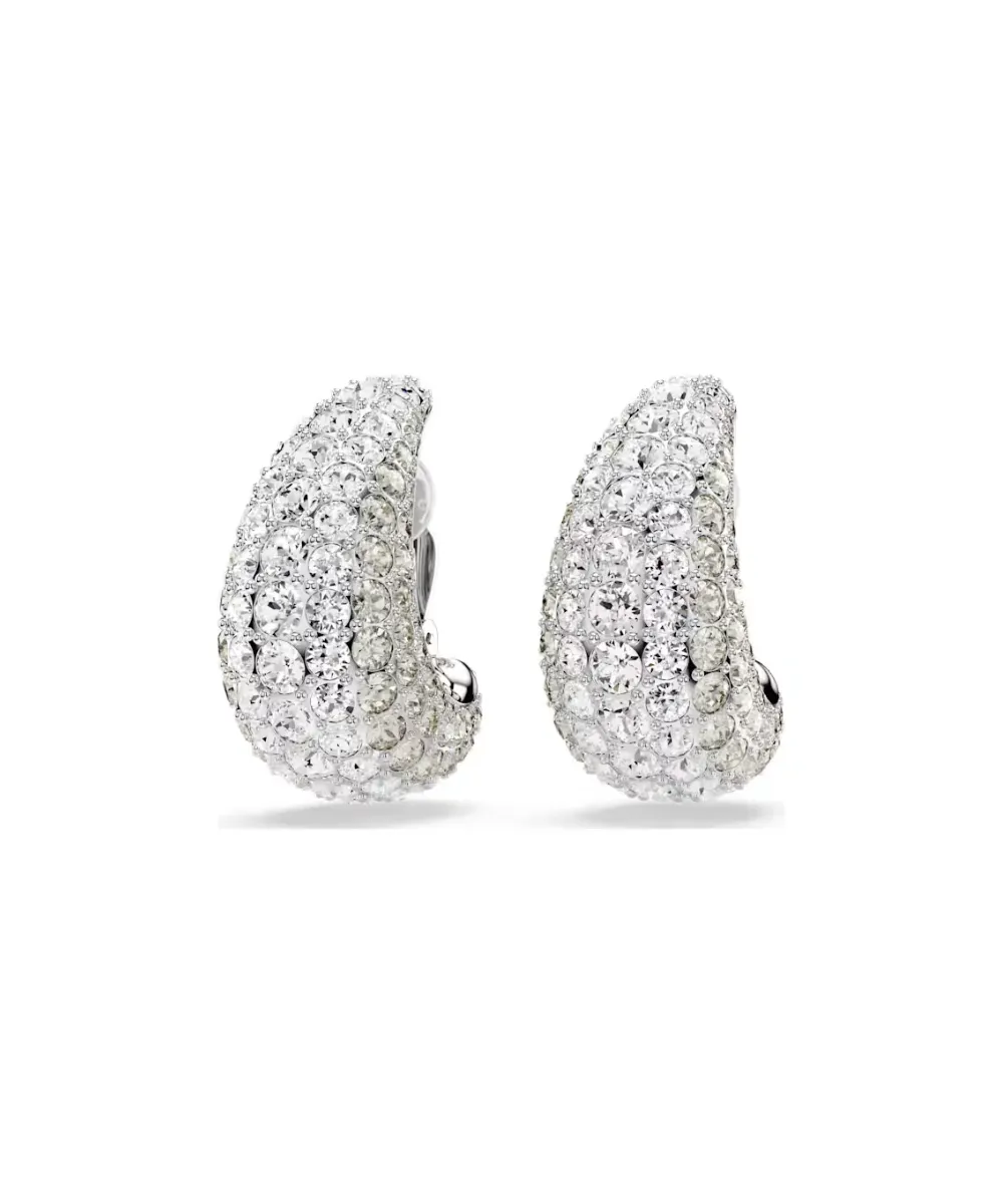 SWAROVSKI SUBLIMA DROP EARRINGS, WHITE,RHODIUM PLATED