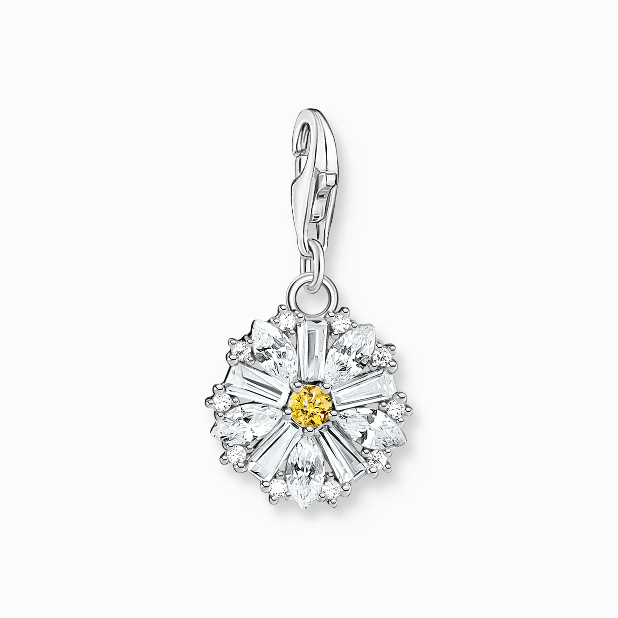 Thomas Sabo Silver charm pendant Lovely Daisy with stones