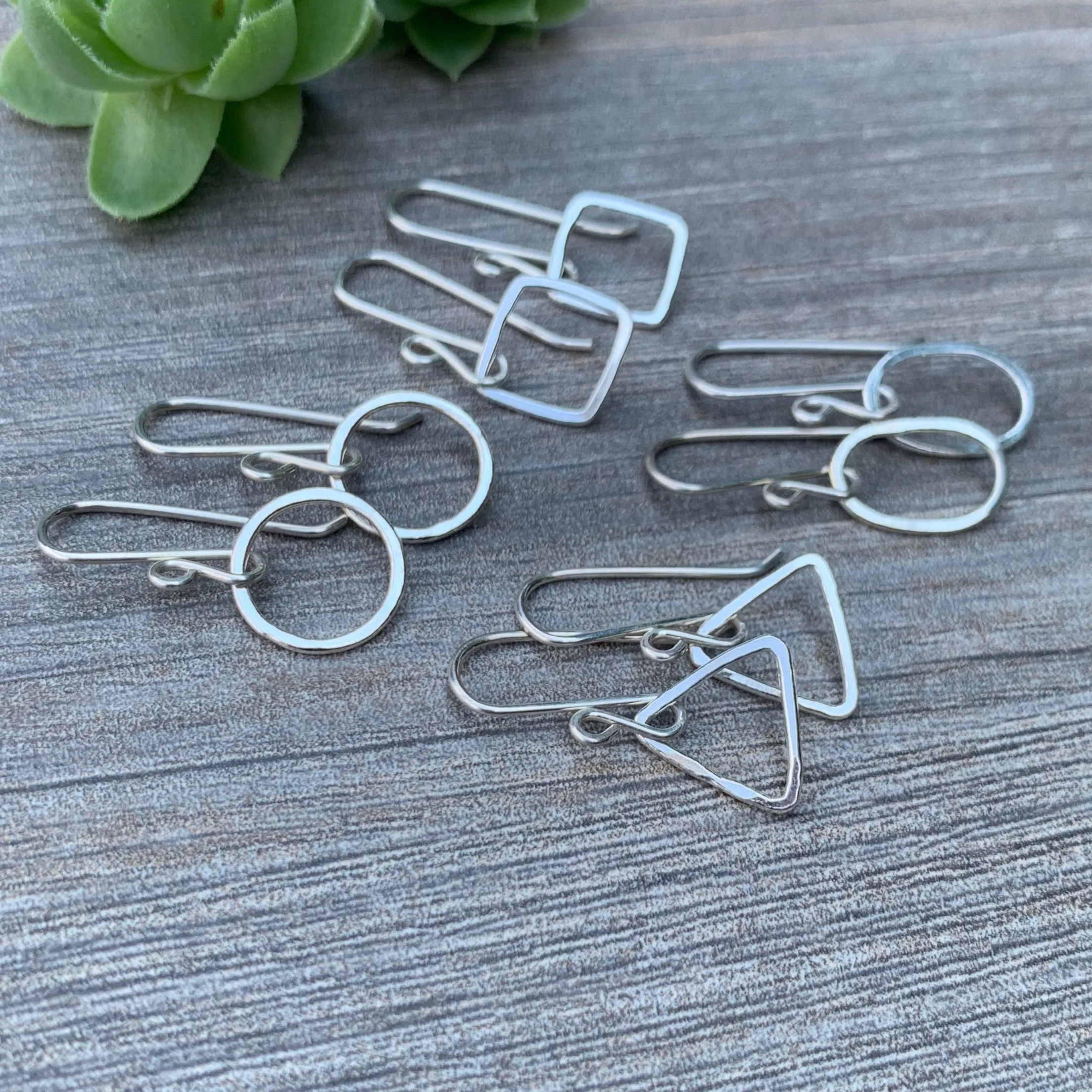 Tiny Triangle Earrings