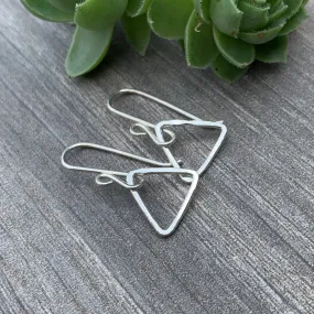Tiny Triangle Earrings