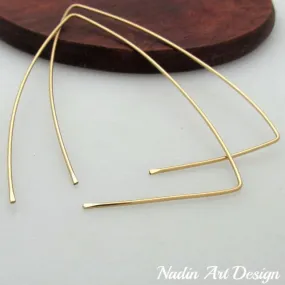 Triangle Large Geometric Earrings