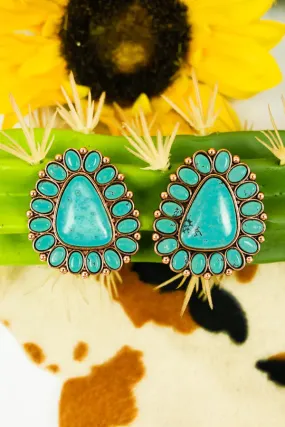 Turquoise Bellvue Coppertone Earrings