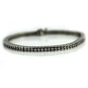 Vintage White Gold Straight Line Diamond Bracelet