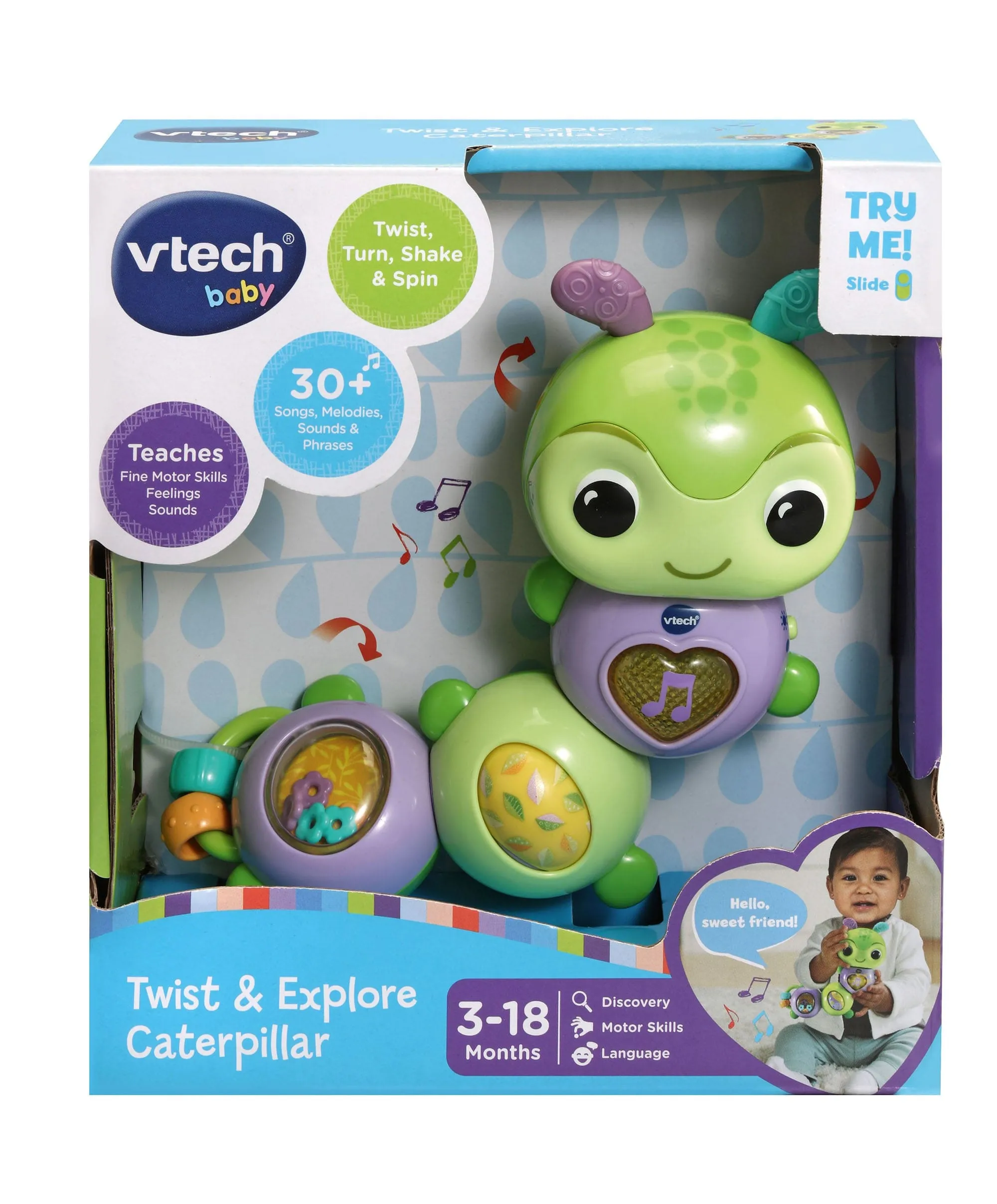 VTech Sensory Twist & Explore Caterpillar Toy