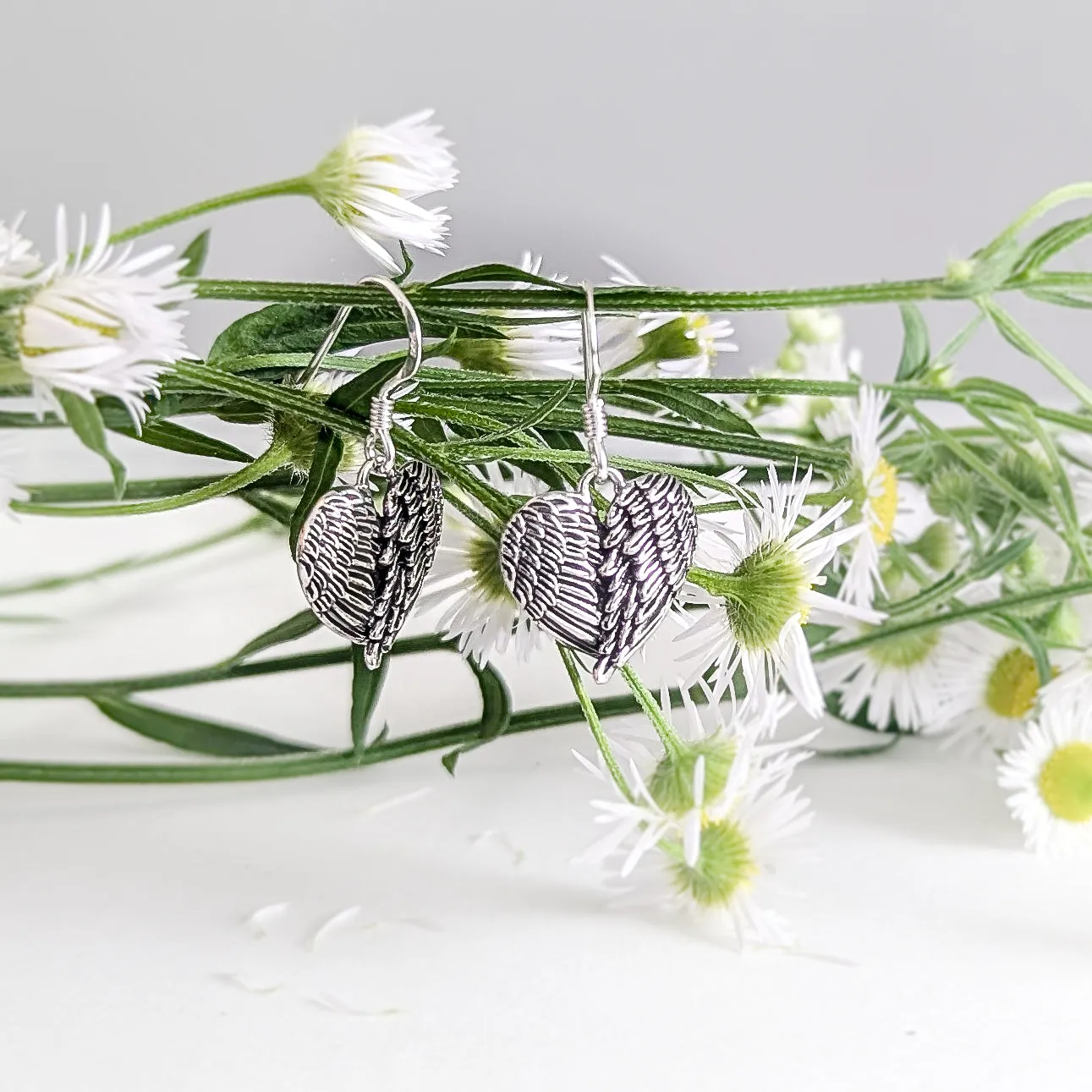Wings of Your Heart Earrings in Sterling Silver